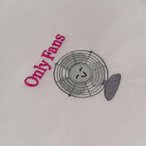 ONLY FANS FUNNY EMBROIDERY T-SHIRT