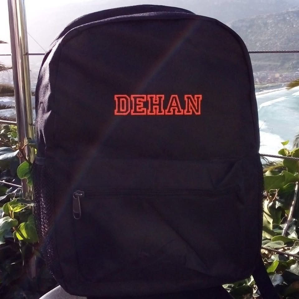 PERSONALISED EMBROIDERY BLACK BACKPACKS