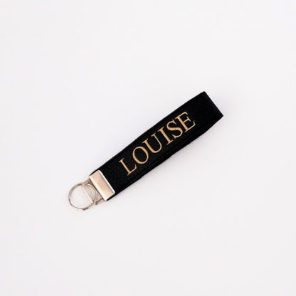 PERSONALISED EMBROIDERY KEYRING & COSMETIC BAG SET