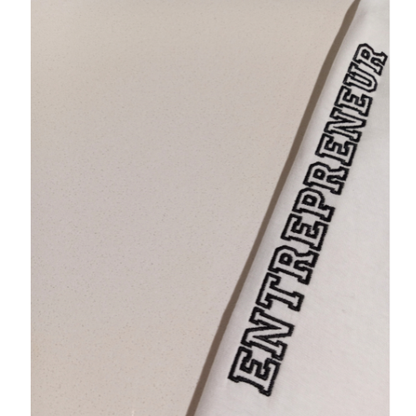 ENTREPRENEUR EMBROIDERY WHITE COTTON T.SHIRTS