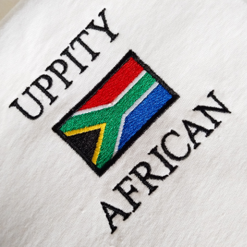 UPPITY SA FLAG EMBROIDERY T-SHIRTS